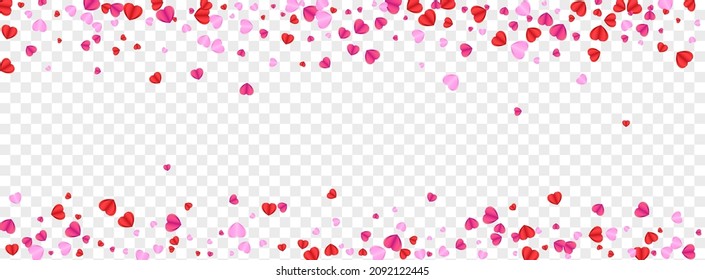 Vector transparente de fondo de confetti rosado. Corazón de patrón lindo. Ilustración del volumen de los bonos. Fondo De Forma De Confetti Violeta. Marco de regalo de licitación.