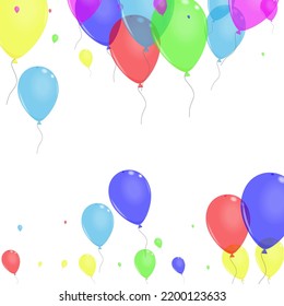 rosafarbene Konfetti-Hintergrund, weißer Vektorgrafik. Luftsymbol-Set. Mehrfarbiger Spaß. Blauer Ballon. Spielzeugzeremonie-Banner.