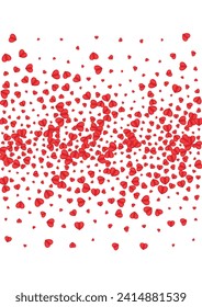 Pink Confetti Background White Vector. Sweetheart Frame Heart. Tender Shape Illustration. Red Confetti Gift Pattern. Violet Cut Backdrop.