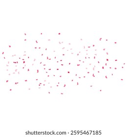 Pink Confetti Birthday Background Vector Illustration