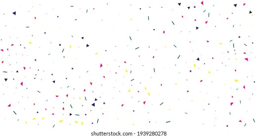 Pink Confetti Element. Purple Anniversary Bright. Yellow Carnival Year. Festive Holiday. Green Vector Card. Decoration Wallpaper. Party Graphic. Falling Wedding.