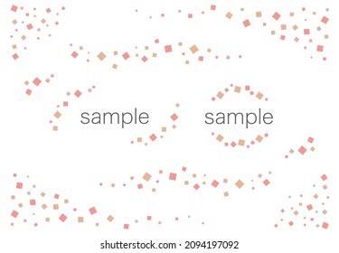 Pink Confetti, Geometric Pattern Decoration Illustration