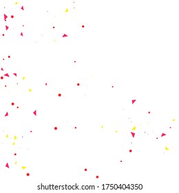 Pink Confetti Holiday. Golden Party Event. Red Birthday Element. Yellow Falling Wedding. Rufous Illustration Background. Orange Decoration Decor. Celebrate Bright.