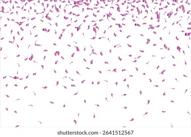 Pink confetti, paper scatter falling on the floor festive of celebration party abstract background vector illustration, Valentines With Many Falling Pink Confetti, Red Heart Party and decoration. 