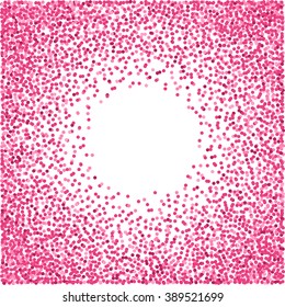 Pink confetti slapstick explosion. Vector illustration.