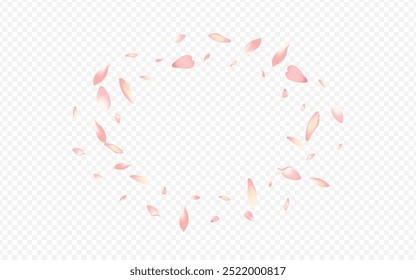 Pink Confetti Vector Transparent Background. Lotus Springtime Poster. Rose Wedding Congratulation. Floral Down Design. Bright Cherry March Illustration.