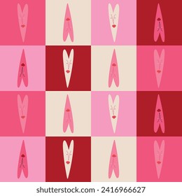 Pink Cool strange seamless pattern for Valentine's Day