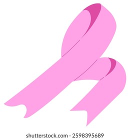pink coquette or ribbon flat illustration for decoration 