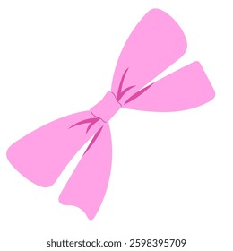 pink coquette or ribbon flat illustration for decoration 