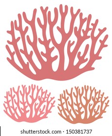 Pink coral. Abstract coral on white background