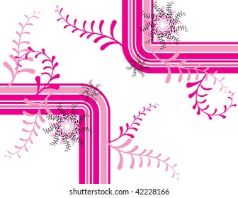 Pink Corner Floral