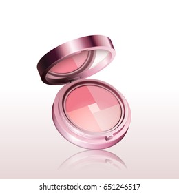 pink cosmetic case single object, for design elemental use, isolated white background 3d illustration