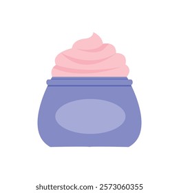 Pink Cosmetic Cream in Jar