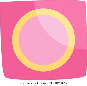 Pink cosmetic eyeshadow, illustration, vector on a white background.