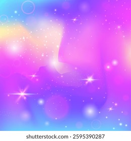 Pink Cosmic Background. Blue Pastel Invitation. Unicorn Gradient. Holographic Galaxy Mesh. Purple Princess Hologram. Girl Pattern. Rainbow Backdrop. Candy Unicorn Gradient.