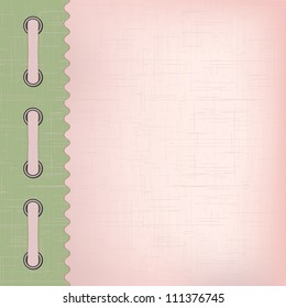 Pink cover for an album with photos. Vector illustration
