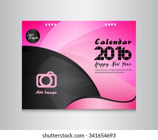 pink cover Calendar 2016 Vector Design Template.calendar design, calendar template, vector illustration, shop,beauty,home,spa,web,printing design,calendar 2016