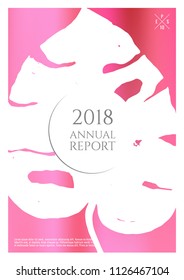 Pink cover design mockup. Gradient creative layout. Background for corporate annual report, poster, magazine first page. Minimal leaflet, business flyer. Promotion concept card. A4 abstract cover
