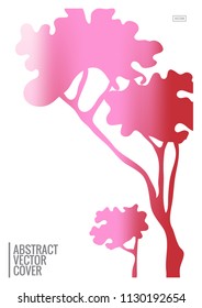 Pink cover design mockup. Gradient creative layout. Backdrop for corporate annual report, poster, magazine first page. Minimal leaflet, business flyer. Promotion concept card. A4 flat geometric cover