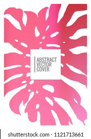 Pink cover design mockup. Notebook creative layout. Background for corporate annual report, poster, magazine first page. Minimal leaflet, business flyer. Promotion concept card. A4 flat abstract cover