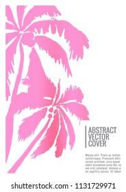 Pink Cover design mockup. Notebook creative layout. Backdrop for corporate annual report, poster, magazine first page. Minimal leaflet, business flyer. Promotion concept card. A4 flat abstract cover