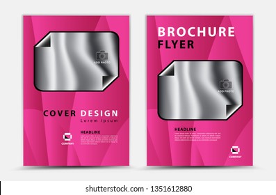 Pink cover template vector design, brochure flyer, annual report, magazine ad, advertisement, book cover layout, poster, cosmetics, newspaper, creative idea Real Estate, pink abstract background, a4