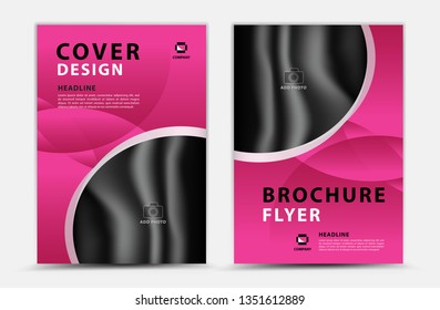 Pink cover template vector design, brochure flyer, annual report, magazine ad, advertisement, book cover layout, poster, cosmetics, newspaper, creative idea Real Estate, pink abstract background, a4