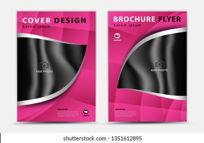 Pink cover template vector design, brochure flyer, annual report, magazine ad, advertisement, book cover layout, poster, cosmetics, newspaper, creative idea Real Estate, pink abstract background, a4