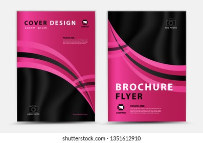 Pink cover template vector design, brochure flyer, annual report, magazine ad, advertisement, book cover layout, poster, cosmetics, newspaper, creative idea Real Estate, pink abstract background, a4