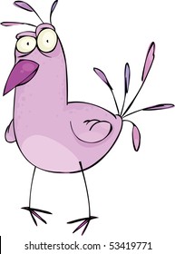 Pink crazy bird
