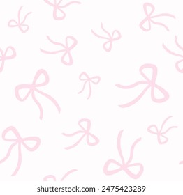 PINK CREAM BOW SEAMLESS PATTERN 