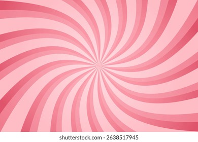 Pink cream candy vector swirl. Candy color sunburst background