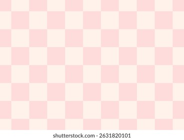 Pink and cream checkered background Space for selling products, backdrop, wallpaper, background, text. Vintage style background. Vector illustration.