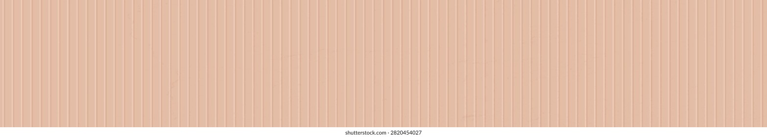 Pink Cream corrugated metal container texture. Ribbed vertical wall surface. Industrial shipping cargo background. Steel Shipping Ribbed Fluted Wall Metal Surface