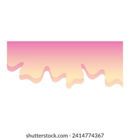 Pink and cream gradient shapes for paper corners. Vector illustration.