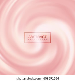 Pink Creamy Swirling Background. Vector Illustration. Blending Whirlpool of Pink and White Creamy Substance. Diffusion texture. Decorative Element for Food or Cosmetics Design