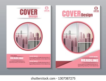 Pink Creative Book Cover Design Stock Vector (Royalty Free) 1307387275 ...