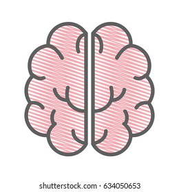 pink creative brain and mental healthy