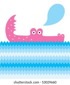 pink crocodile message