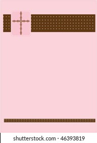 Pink Cross Invitation