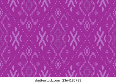 Pink Cross stitch colorful geometric traditional ethnic pattern Ikat seamless pattern border abstract design for fabric print cloth dress carpet curtains and sarong Aztec African Indian Indonesian