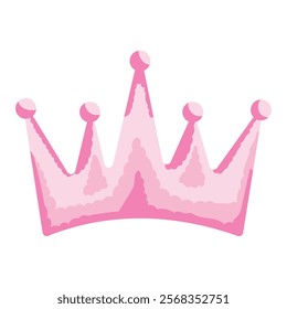 pink crown baby shower isolated