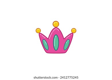 Diseño de pegatinas de decoración de la corona rosa