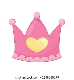 pink crown with heart icon