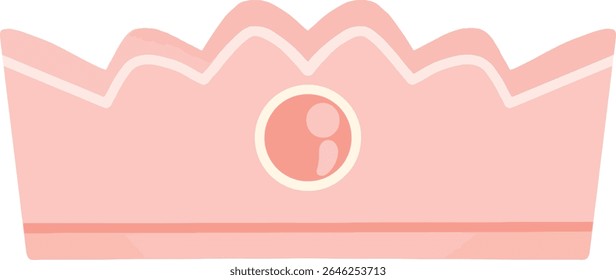 a pink crown on a transparent background