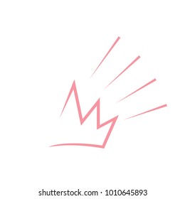 Pink crown ,Princess crown icon girl