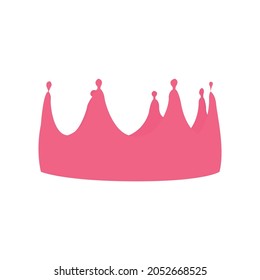 A pink crown vector illustration
design,queen crown vector graphic design, on a white background.