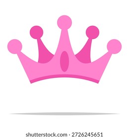 Ilustração isolada do vetor da coroa rosa