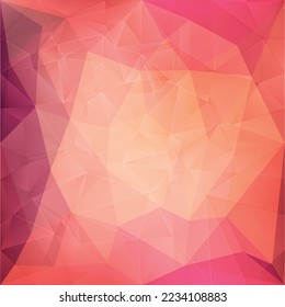 Pink crystal geometric background. Abstract soft pink colored polygonal vector triangular geometric background 
