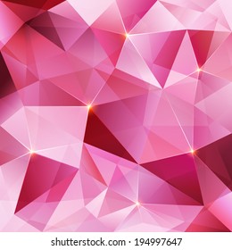 Pink Crystal Vector Abstract Background